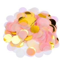 Round Paper und Pink und Gold Metallic Konfetti